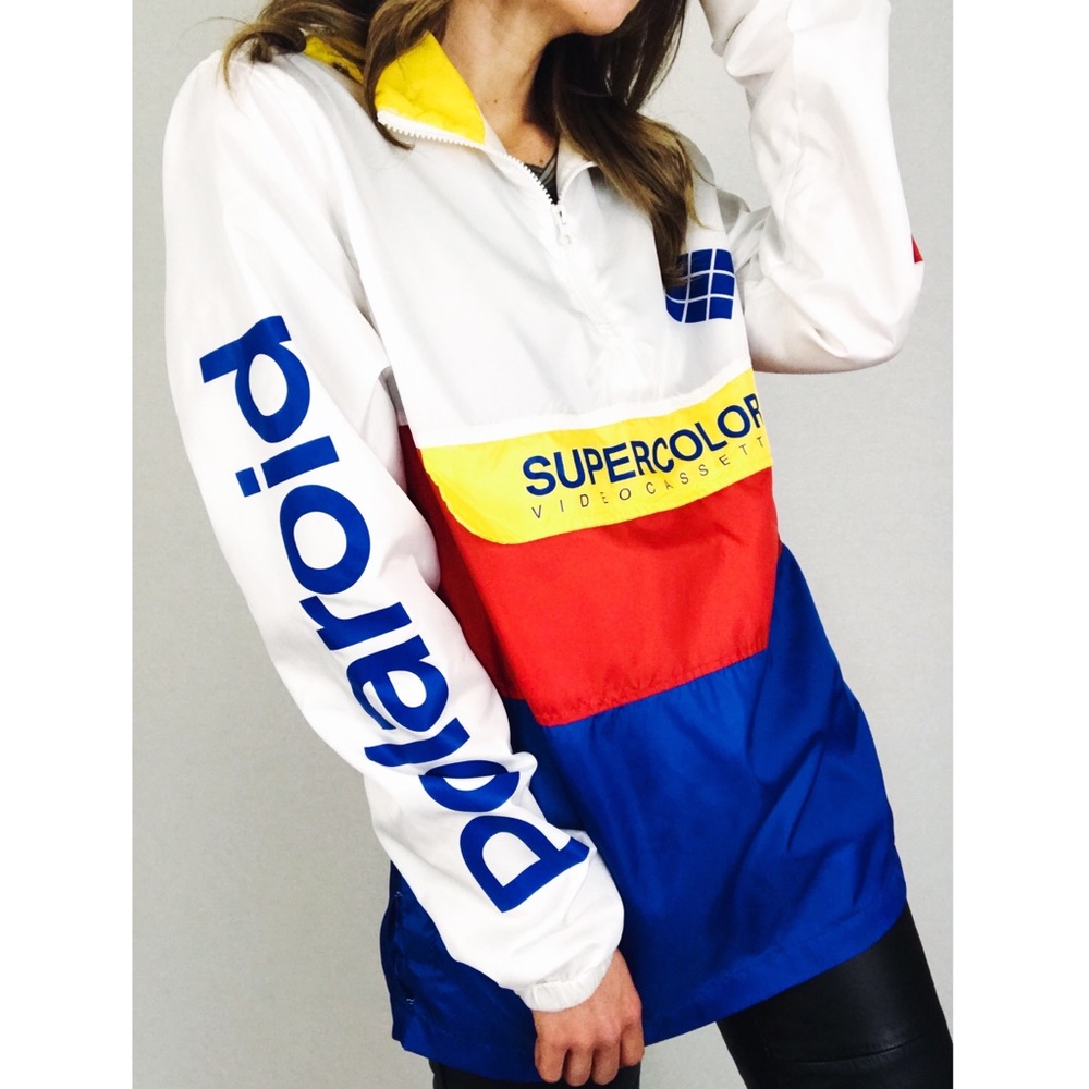 Urban Outfitters Retro Polaroid Colorblock Half-Zip Anorak | Size S